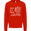 Be a Prick Funny Offensive Cactus Slogan Kids Sweatshirt Jumper Bright Red