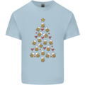 Beer Christmas Tree Mens Cotton T-Shirt Tee Top Light Blue