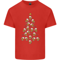 Beer Christmas Tree Mens Cotton T-Shirt Tee Top Red