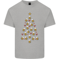 Beer Christmas Tree Mens Cotton T-Shirt Tee Top Sports Grey