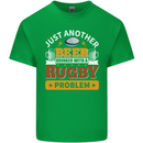 Beer Drinker With Rugby Problem Mens Cotton T-Shirt Tee Top Irish Green