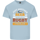Beer Drinker With Rugby Problem Mens Cotton T-Shirt Tee Top Light Blue
