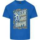 Beer Is Proof That God Loves Funny Alcohol Mens Cotton T-Shirt Tee Top Royal Blue