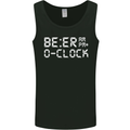 Beer O'Clock Funny Alcohol Drunk Humor Mens Vest Tank Top Black