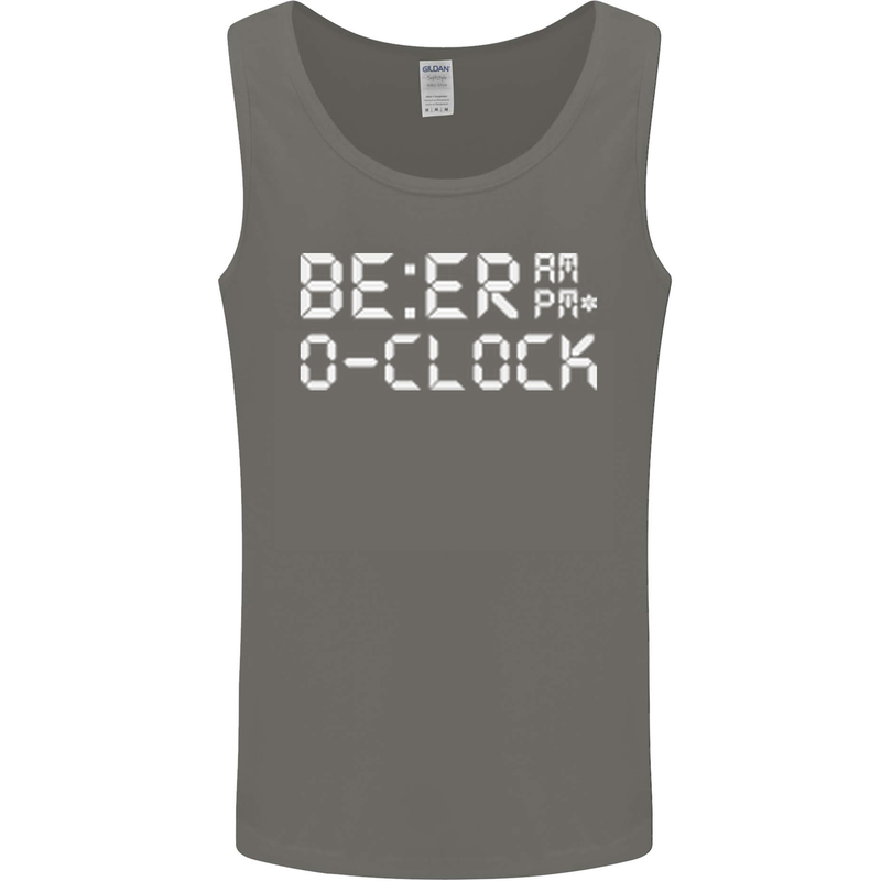 Beer O'Clock Funny Alcohol Drunk Humor Mens Vest Tank Top Charcoal