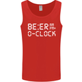 Beer O'Clock Funny Alcohol Drunk Humor Mens Vest Tank Top Red