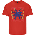 Beer Party Octopus Christmas Scuba Diving Mens Cotton T-Shirt Tee Top Red