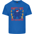 Beer Party Octopus Christmas Scuba Diving Mens Cotton T-Shirt Tee Top Royal Blue