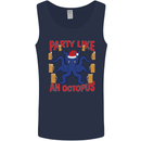 Beer Party Octopus Christmas Scuba Diving Mens Vest Tank Top Navy Blue