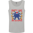 Beer Party Octopus Christmas Scuba Diving Mens Vest Tank Top Sports Grey