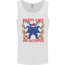 Beer Party Octopus Christmas Scuba Diving Mens Vest Tank Top White