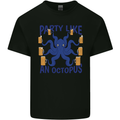 Beer Party Octopus Scuba Diving Diver Funny Mens Cotton T-Shirt Tee Top Black