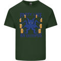 Beer Party Octopus Scuba Diving Diver Funny Mens Cotton T-Shirt Tee Top Forest Green