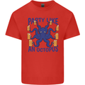 Beer Party Octopus Scuba Diving Diver Funny Mens Cotton T-Shirt Tee Top Red