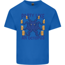 Beer Party Octopus Scuba Diving Diver Funny Mens Cotton T-Shirt Tee Top Royal Blue