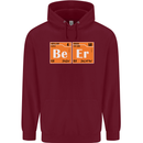 Beer Periodic Table Chemistry Geek Funny Mens 80% Cotton Hoodie Maroon