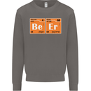 Beer Periodic Table Chemistry Geek Funny Mens Sweatshirt Jumper Charcoal