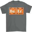 Beer Periodic Table Chemistry Geek Funny Mens T-Shirt Cotton Gildan Charcoal