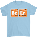 Beer Periodic Table Chemistry Geek Funny Mens T-Shirt Cotton Gildan Light Blue