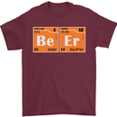 Beer Periodic Table Chemistry Geek Funny Mens T-Shirt Cotton Gildan Maroon