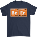 Beer Periodic Table Chemistry Geek Funny Mens T-Shirt Cotton Gildan Navy Blue