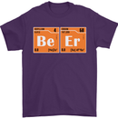 Beer Periodic Table Chemistry Geek Funny Mens T-Shirt Cotton Gildan Purple