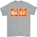 Beer Periodic Table Chemistry Geek Funny Mens T-Shirt Cotton Gildan Sports Grey