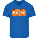 Beer Periodic Table Chemistry Geek Funny Mens V-Neck Cotton T-Shirt Royal Blue