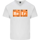 Beer Periodic Table Chemistry Geek Funny Mens V-Neck Cotton T-Shirt White