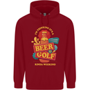 Beer and Golf Kinda Weekend Funny Golfer Mens 80% Cotton Hoodie Red