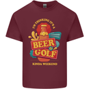 Beer and Golf Kinda Weekend Funny Golfer Mens Cotton T-Shirt Tee Top Maroon
