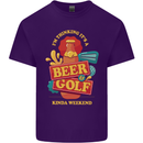 Beer and Golf Kinda Weekend Funny Golfer Mens Cotton T-Shirt Tee Top Purple