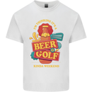 Beer and Golf Kinda Weekend Funny Golfer Mens Cotton T-Shirt Tee Top White