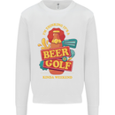 Beer and Golf Kinda Weekend Funny Golfer Mens Sweatshirt Jumper White