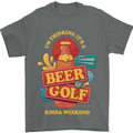 Beer and Golf Kinda Weekend Funny Golfer Mens T-Shirt Cotton Gildan Charcoal