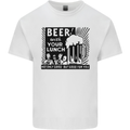 Beer with Your Lunch Funny Alcohol Mens Cotton T-Shirt Tee Top White