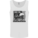 Beer with Your Lunch Funny Alcohol Mens Vest Tank Top White