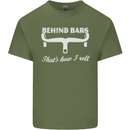 Behind Bars That's How I Roll Cycling Bike Mens Cotton T-Shirt Tee Top Military Green