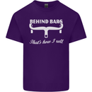 Behind Bars That's How I Roll Cycling Bike Mens Cotton T-Shirt Tee Top Purple