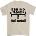Behind Bars That's How I Roll Cycling Mens T-Shirt Cotton Gildan Sand