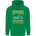 Being An Uncle Biker Motorcycle Motorbike Mens 80% Cotton Hoodie Irish Green