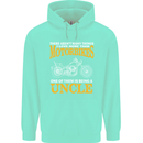 Being An Uncle Biker Motorcycle Motorbike Mens 80% Cotton Hoodie Peppermint