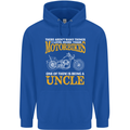 Being An Uncle Biker Motorcycle Motorbike Mens 80% Cotton Hoodie Royal Blue