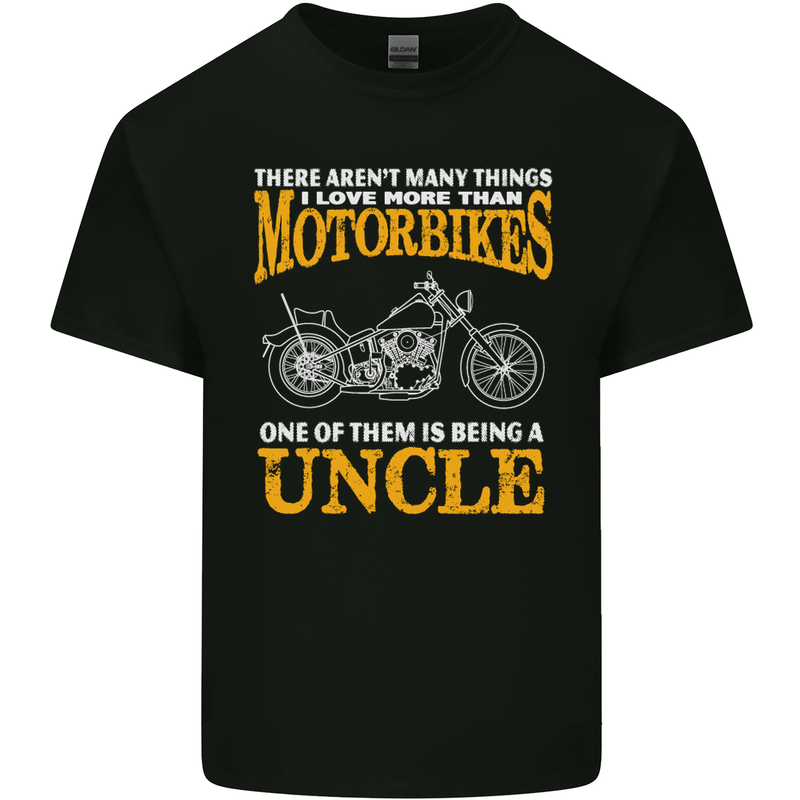 Being An Uncle Biker Motorcycle Motorbike Mens Cotton T-Shirt Tee Top Black