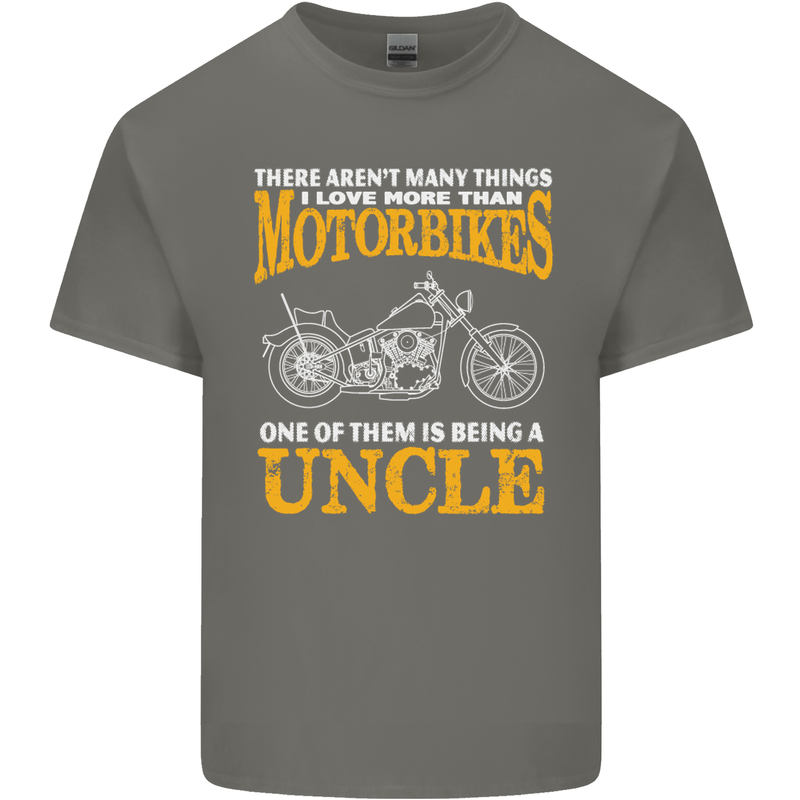 Being An Uncle Biker Motorcycle Motorbike Mens Cotton T-Shirt Tee Top Charcoal