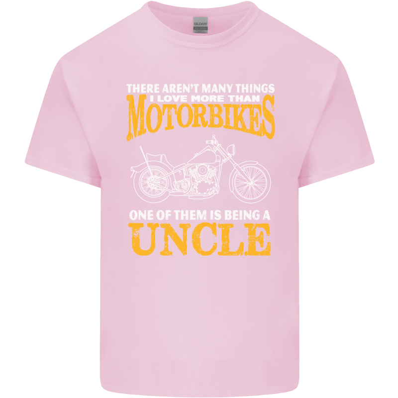Being An Uncle Biker Motorcycle Motorbike Mens Cotton T-Shirt Tee Top Light Pink