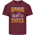 Being An Uncle Biker Motorcycle Motorbike Mens Cotton T-Shirt Tee Top Maroon