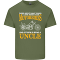 Being An Uncle Biker Motorcycle Motorbike Mens Cotton T-Shirt Tee Top Military Green