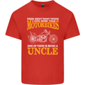 Being An Uncle Biker Motorcycle Motorbike Mens Cotton T-Shirt Tee Top Red