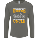 Being An Uncle Biker Motorcycle Motorbike Mens Long Sleeve T-Shirt Charcoal
